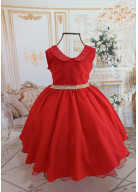 VESTIDO VERMELHO GOLA TAM. 4 ,10 , 12 , 14